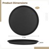 Calolin 6 Pcs Round Plastic Serving Tray, 11 in Non