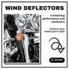 AC-MTORC Front Fork Mount Wind Deflectors Windshield for Harley Touring
