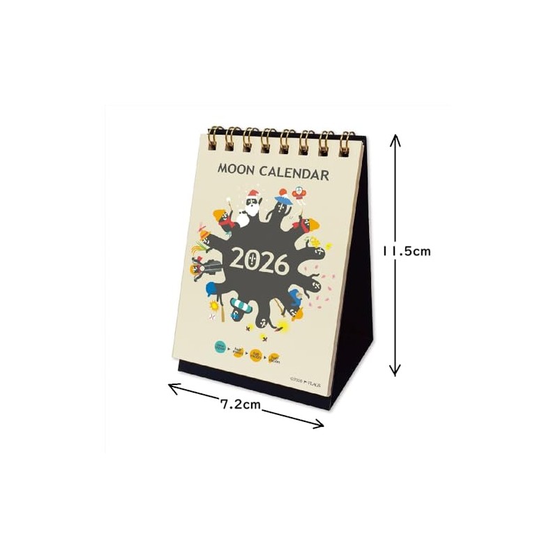 Moon Graphics CD202601 2026 Moon Calendar, Tabletop SS Four Seasons