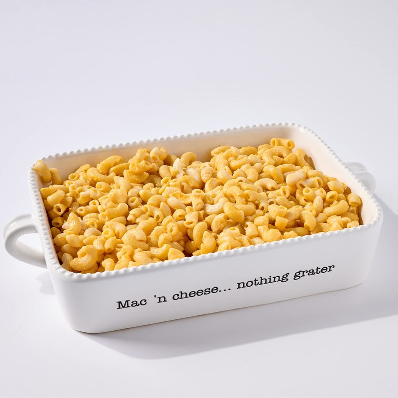 Mud Pie Macaroni and Cheese Baker and Cheese Grater Serving