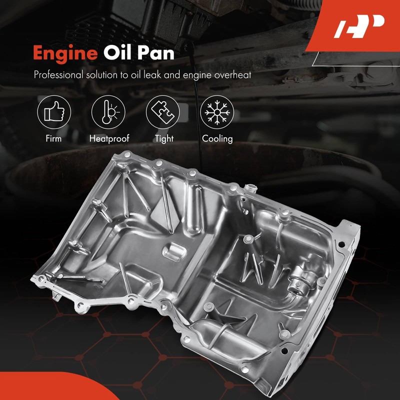 A-Premium Engine Oil Pan Sump with Drain Plug Compatible with