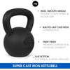 Yes4All 70 lbs Kettlebell Heavy Cast Iron Solid Smooth Handle
