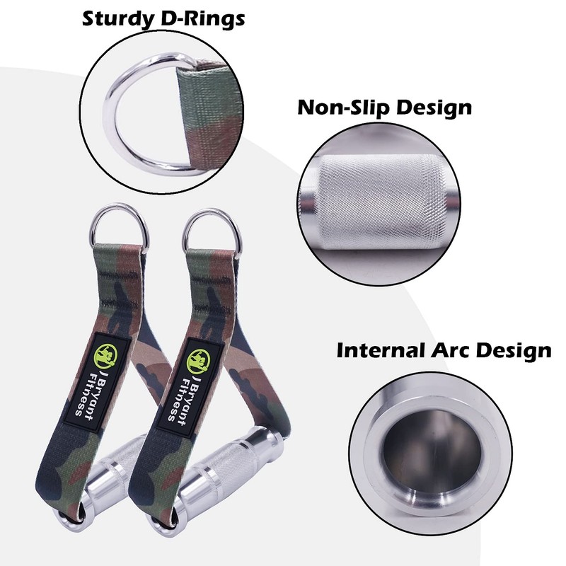 J Bryant Fitness Metal Gym Handles for Cable Machine Attachment