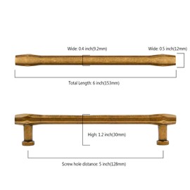 Asidrama 10 Pack 5 Inch(128mm) Antique Brass Kitchen Cabinet Handles, Cabinet Pulls Kitchen Cabinet Hardware for Cupboard Drawer Pulls