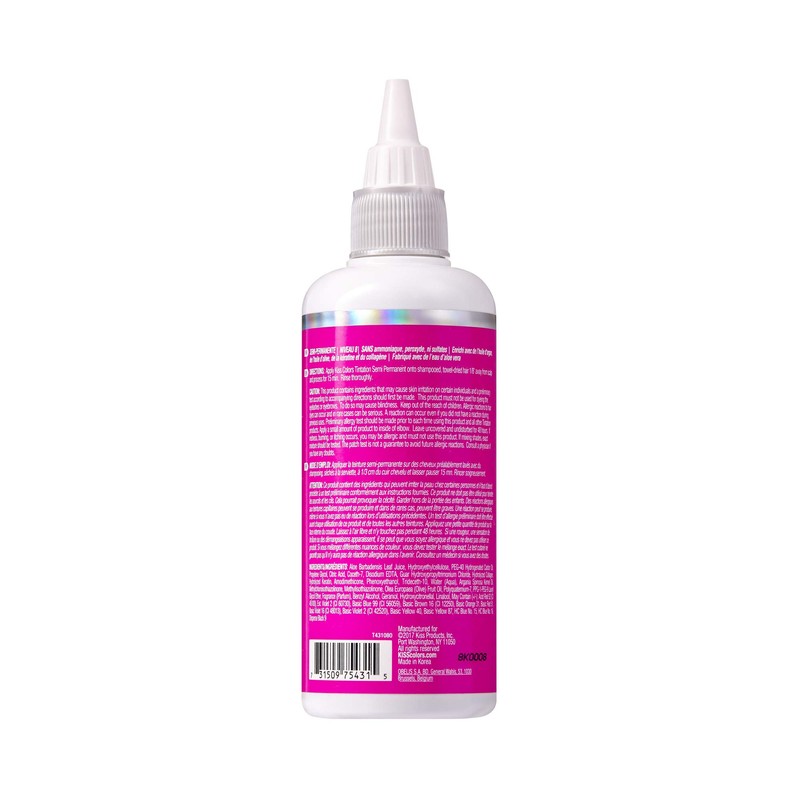 Kiss Tintation Semi-Permanent Hair Color 5 Ounce, T740 Rose Gold