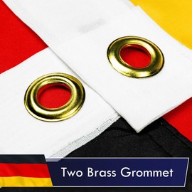 Germany Flag 90 x 150 cm - Weatherproof Flag with Brass Eyelets, 100% Polyester, Not Easy to Break Vibrant Colours, Ideal for Flag Lovers in Every Corner, Parade, Festival, Party, Carnival