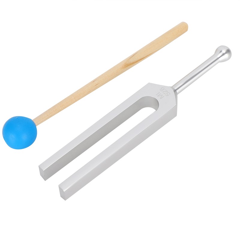 528HZ Aluminum Alloy Tuning Fork Wood Hammer Sound Healing Therapy