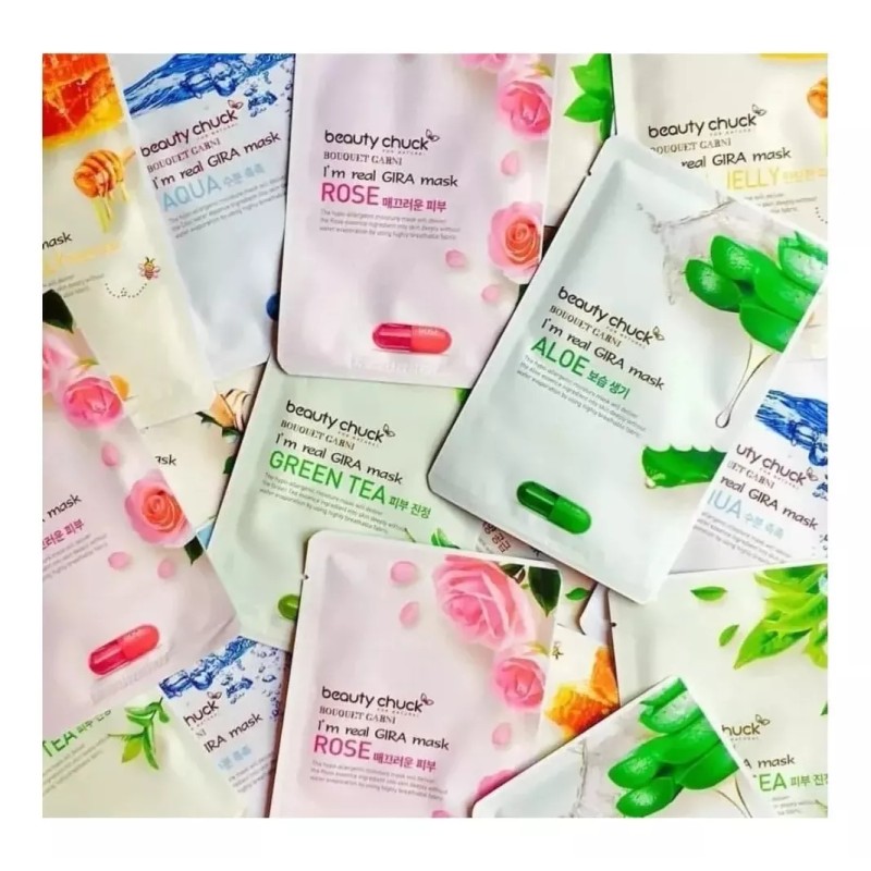 Maluk Store 5 Mascarillas Faciales + Rodillo De Jade +