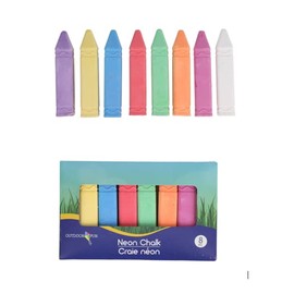 BLJ Neon Sidewalk Chalk Set 8pc Assorted Neon Colors. Outdoor Toys For Kids and Adults.