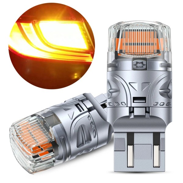 Unbranded AUTOONE 7443 Amber Yellow LED Turn Signal Indicator Parking