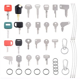 boeyeleny 40 Stück Ersatz Zündschlüssel,Baumaschinen Schlüssel Set,Zündschlüssel Set,Bagger Schlüssel Baumaschinen Schlüssel Set für Maschinen,Universal Motor Startschalter (40 stück(24 Stile)