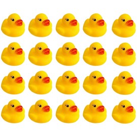 MHDAMAI Rubber Duck, Bath Duck, Pack of 20, Yellow Squeaky Duck for Bathing and Playing, Birthday Gift and Party Accessories