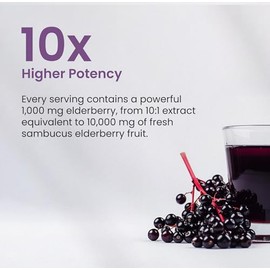 Elderberry Capsules | 1000mg Sambucus Elderberry with Zinc and Vitamin C for Adults + Vitamin D3 5000 IU & Ginger | 5-in-1 Antioxidant Immune Support 