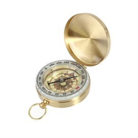 Kisangel Sturdy Metal Pocket Watch Compass for Hiking Camping and Outdoor Navigation Copper Shell and High Stability