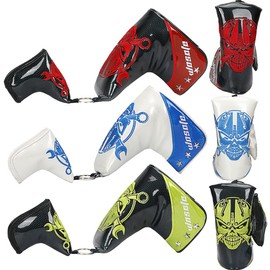 Putter Cover with Key Ring, Pin Type, Fits Scotty Camelon, Odyssey, Magnetic Closure, Magnetic Type, Red, Blue, Green