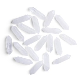 GUJOXILA 10pcs Clear Quartz Healing Crystals Stone Bar Gemstones Sets Hexagonal Crystal Column Bulk Hexagonal Point Tower Reiki Meditation Spiritual Chakra Protection Energy Balancing