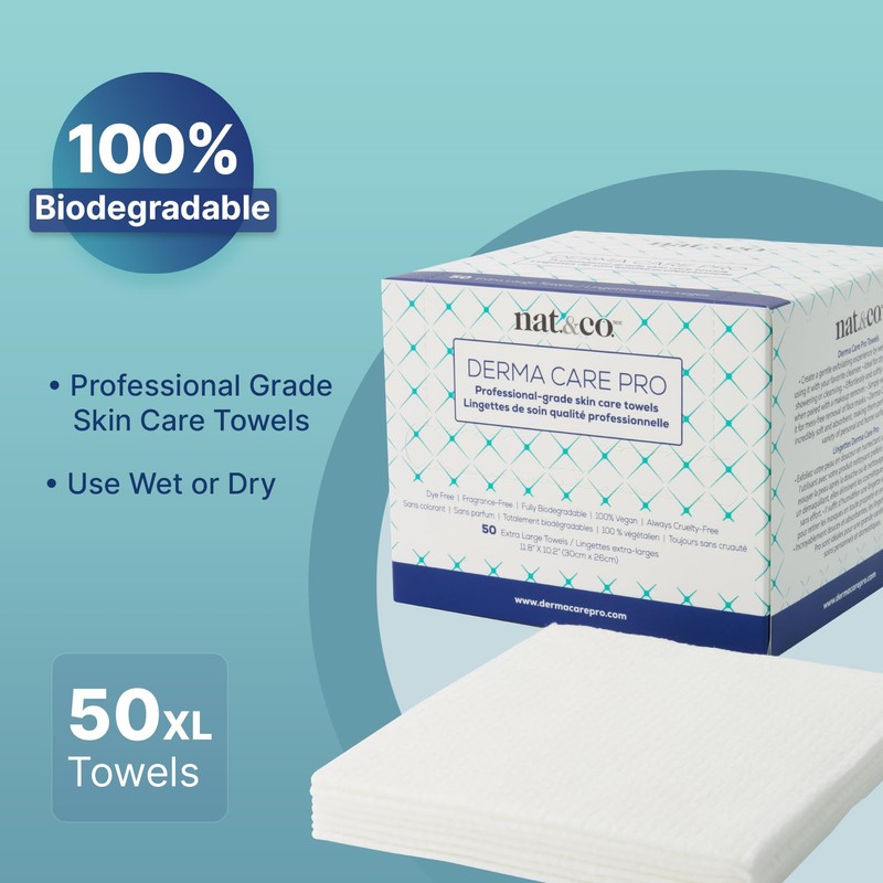 Nat.&Co. Derma Care Pro Professional Grade Extra Large Face Towels