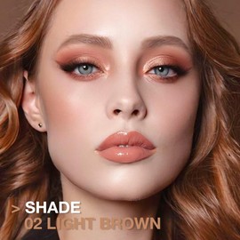 4 Pcs Ultimate Eyebrow Retractable Definer Pencils,Dual-Sided Natural Soft Textured Eyebrow Pencil, for Daily Look Eyebrow Makeup,Brow Brush,Fine Tip-Light Brown