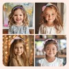 Girls' Glitter Hair Headbands Set, 6 Pieces, Hearts and Stars