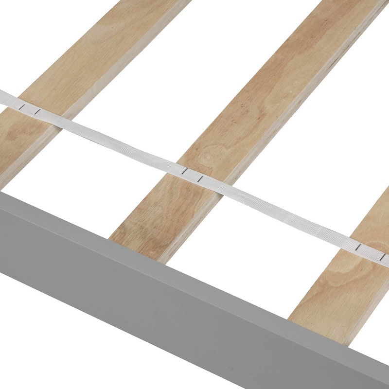 P PURLOVE Twin Size Bed Frame,Solid Wood Platform Bed with