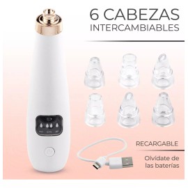 EGTMA Limpiador Y Extractor De Poros Y Espinillas Por Succión 6 Ca