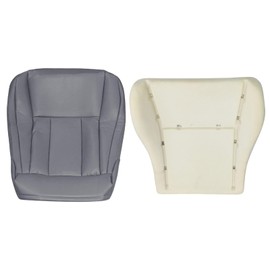 SecosAutoparts Driver or Passenger Side Bottom & Foam Cushion Leather Seat Cover Gray Compatible with Toyota 4Runner 1996 1997 1998 2000 2001