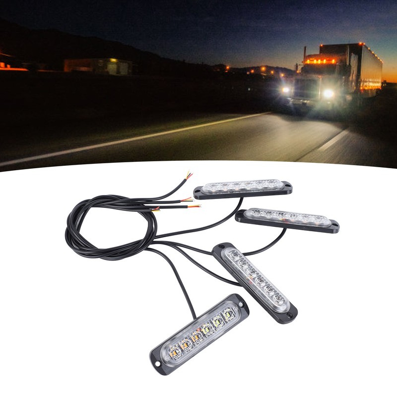4pcs Side Marker Light Aluminum 12V to 24V 18 Lighting