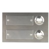 Unitec 47198 Flush-Mounted Door Bell Push Button 2-Channel Stainless Steel