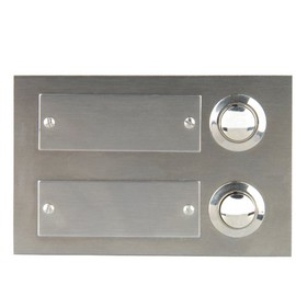 Unitec 47198 Flush-Mounted Door Bell Push Button 2-Channel Stainless Steel