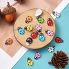 Cheriswelry 100pcs Ladybird Resin Cabochon 10 Colors Inserts Flat Back
