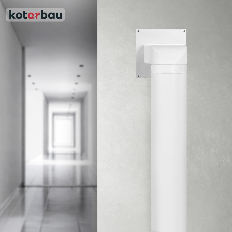 KOTARBAU® Flat Duct Deflection Piece 90° for Ventilation Duct Round-Square