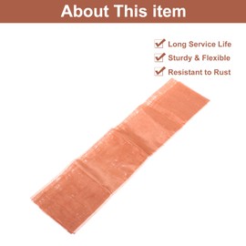 uxcell 100 Mesh Pure Copper Mesh Screen Roll, 24" x 39" Woven Wire Mesh Screen for Garden and House Dense Filter, Window Protection, Knitted DIY Fabric, Gold