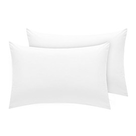 DTEX HOMES Pillowcases 400 Thread Count 100% Egyptian Cotton Hotel Quality Soft Sateen Pillow Covers(Pair of Housewife pillowcases-White)