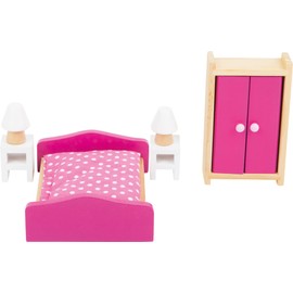 Small Foot Puppenmöbel aus hochwertigem Vollholz für das Schlafzimmer im Puppenhaus, ab 3 Jahren, 10874