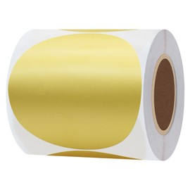 Hycodest Dot Labels Round Stickers Color Coding Labels Dots Sticker Foil Paper 3 inch, 200 Pcs (Gold, 3 inch)