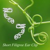 CUPENDA Filigree Ear Cuff Earrings Non Piercing 925 Sterling Silver