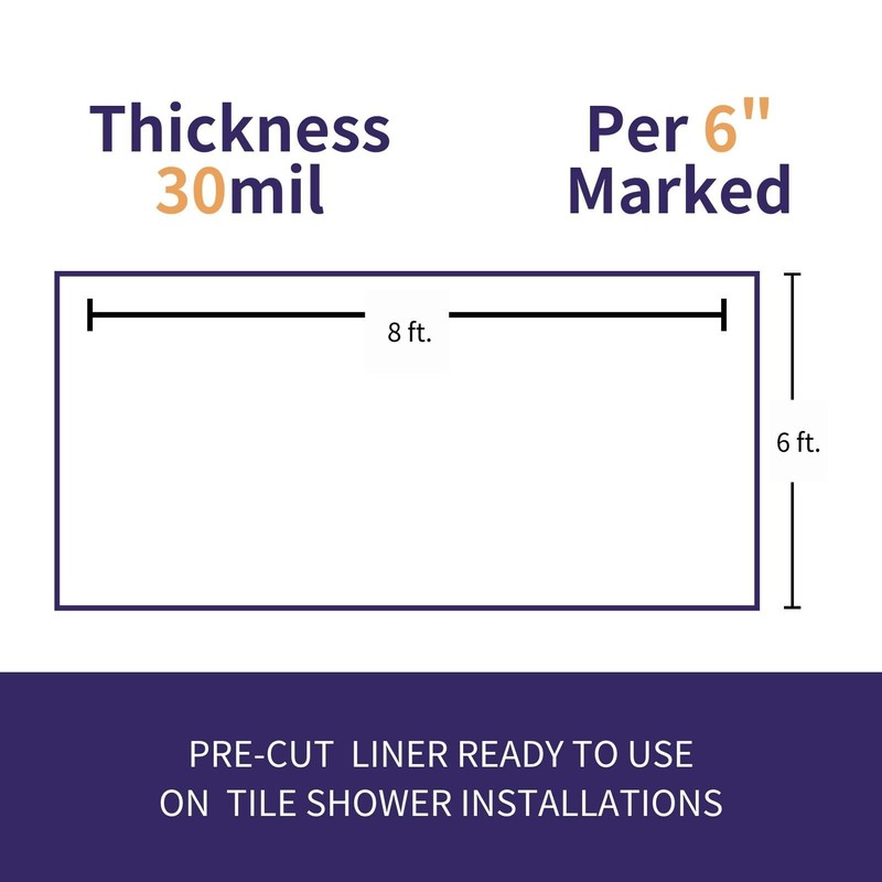 Torcia SINGFORM 30 mil Thickness 6' x 8' Shower Pan