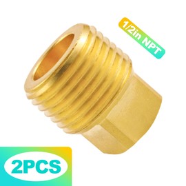 KornaDoz 2 Pack 1/2 Inch NPT Solid Brass Boat Drain Plugs Kit, Garboard, Livewell & Lawn Roller Use, Marine Grade for Boat Hulls, Replacement for Nitro Bass Boats, Durable Boating Accessory