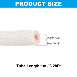 PATIKIL Pipe Insulation Foam Tube, 3/8" Heat Preservation Insulated Foam Tubing for Mini Split Copper Line Set Water Pipes, 3.28Ft(1m), White/Pink