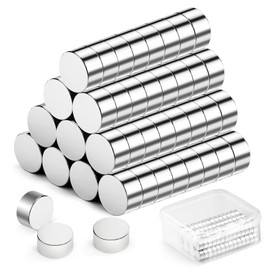 Oderra Pack of 60 Mini Magnets, Small, 6 x 3 mm, Neodymium Magnets, Fridge Magnets for Crafts, Magnets Strong Hold for Whiteboard, Fridge, Crafts, Photos