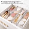 Adjustable Clear Drawer Dividers for Clothes, Kitchen Utensils & Office