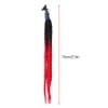 27.6in Motorcycle Helmet Hair Ponytail Braids Detachable Pigtails with Suction
