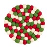 Mud Pie Christmas Pom Trivet, 8" dia