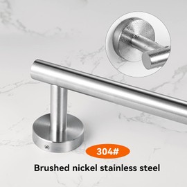 YUET Towel Rail 60 cm Bathroom Towel Rail Wall SUS 304 Stainless Steel Bath Towel Holder Towel Holder Wall Mounted for Bathroom, Kitchen, Clothes Hanger, Holder, Brushed Silver