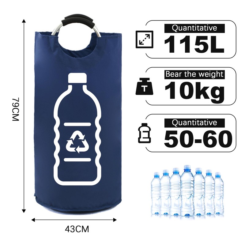 SOLARLAB Foldable deposit bottles collection container - large black deposit