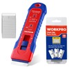 WORKPRO Retractable Razor Blade Scraper with 56 Blades, Built-in Storage