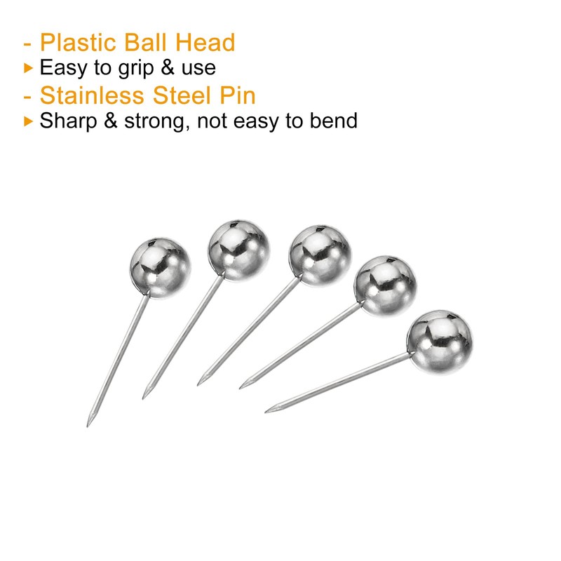 PATIKIL Push Pins, 300 Pack Round Head Map Tacks Thumb