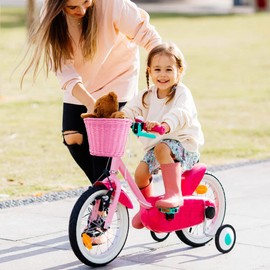ANZOME Children's Bicycle Basket Front Handlebar Basket for Boys & Girls Cute Bicycle Basket for Front Children Bicycle Accessories Suitable for Most Children's Bicycles such as Tricycle, Balance