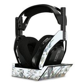 MightySkins Glossy Glitter Skin Compatible with Astro A50 Wireless Headphones + Base Station (Gen 4) - Chinoiserie Fabric | Protective, Durable High-Gloss Glitter Finish | Easy to Apply