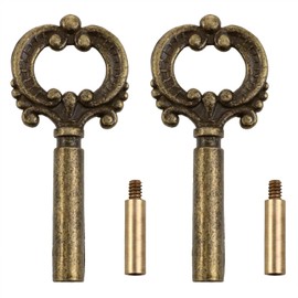 Lovelysp Lamp Socket Metal Key Switch Knobs with 1/2" Extensions Lamp Knob Replacement 2PCS